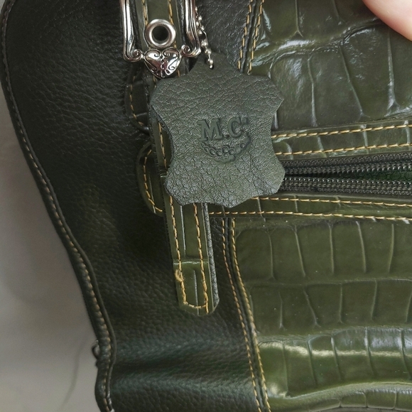 MC Marc Chantel Leather Heart Embossed Shoulder Bag - Picture 6 of 7